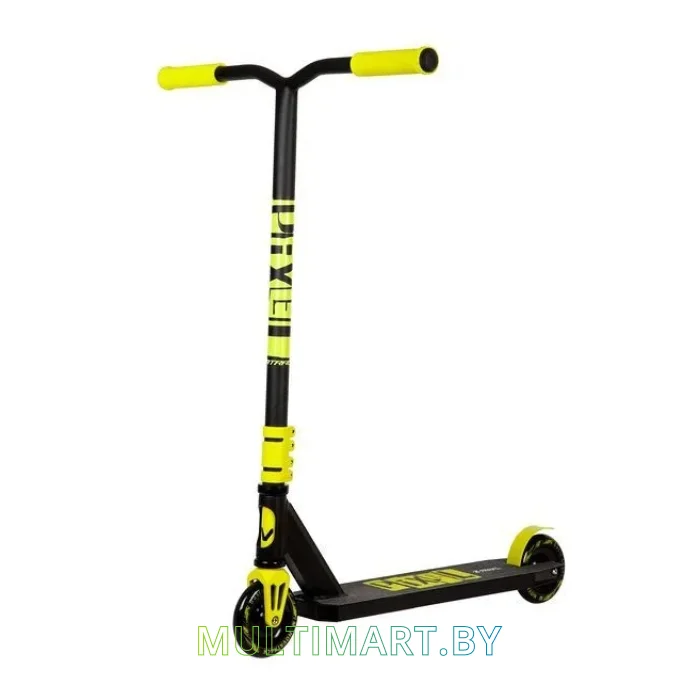 Самокат Novatrack Pixel 110A.PIXEL.BLM21 (черный/лайм, 2021)